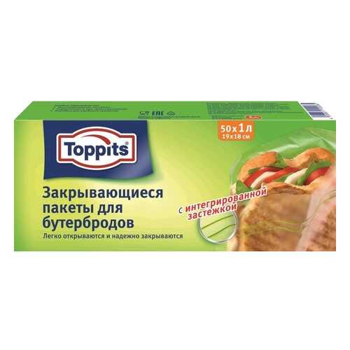 Пакеты Toppits с липучкой 1 л, 50 шт, в Хофф