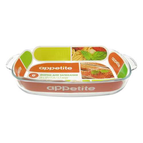 Форма стекл прям 28х18х5см/1,5л с руч ТМ Appetite в Хофф