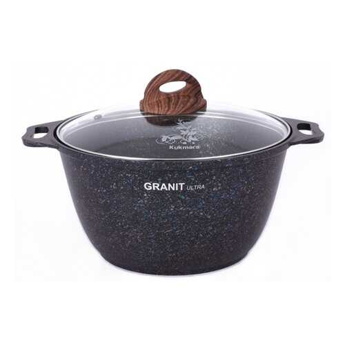 Кастрюля апр литая 4,0л стеклкр Granit ultra blue ТМ KUKMARA в Хофф