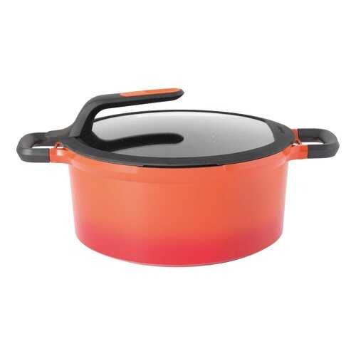 Кастрюля с крышкой 28см 7,3л Gem red в Хофф