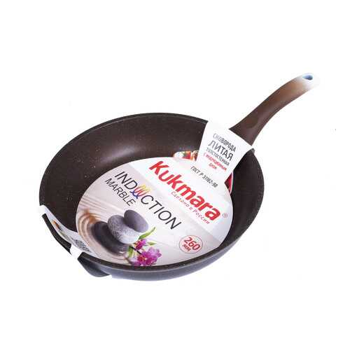 Сковорода литая 26см Кофейный мрамор индукция ТМ KUKMARA в Хофф