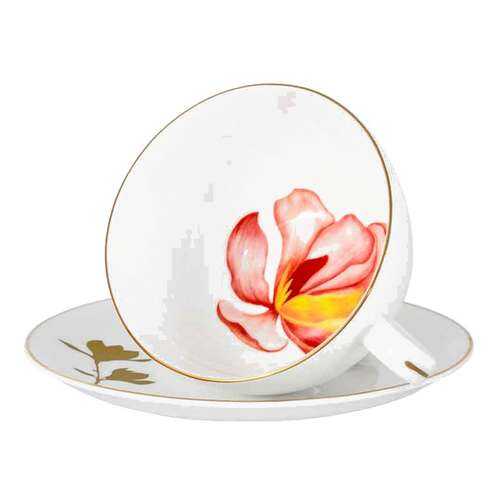 Чашка с блюдцем Julia Vysotskaya Flowers. Magnolia 250мл в Хофф