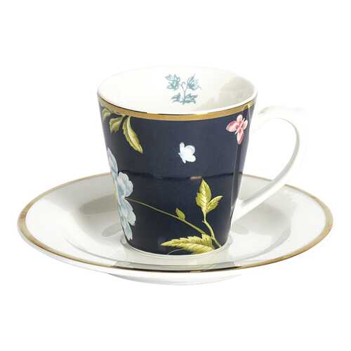 Чашка с блюдцем Laura Ashley Heritage 90мл Midnight Uni в Хофф