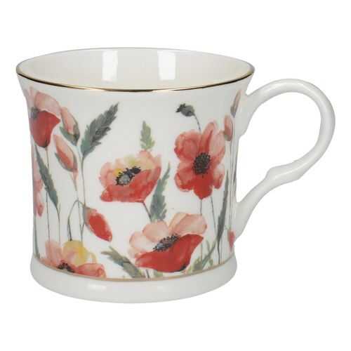 Кружка Kitchen Craft Golden Poppy с золотым кантом, 0,3л, 5233430 в Хофф