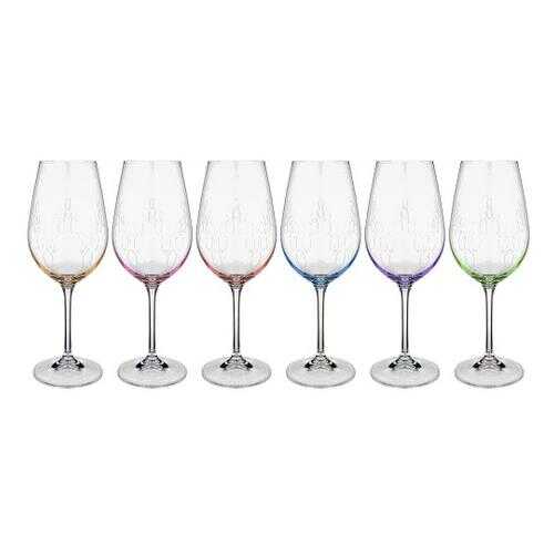 Набор бокалов для вина Bohemia Crystal, Viola, 450 мл, 6 предметов в Хофф