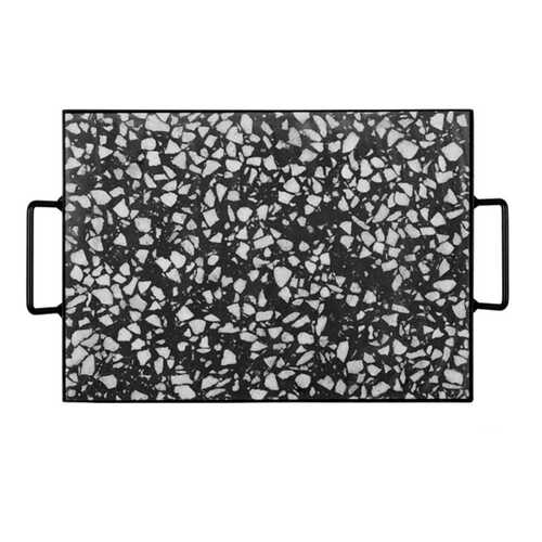 Поднос, 30x21см, Asa Selection Terrazzo, цвет черно-белый в Хофф