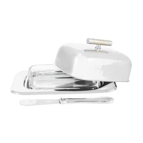 Маслёнка Regent Silverware Перле 18х12х7 см, нержавеющая сталь в Хофф
