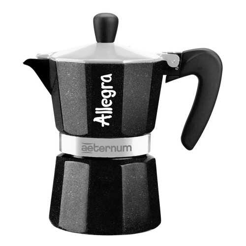 Кофеварка гейзерная AETERNUM/Bialetti Allegra чёрная на 6 чашек в Хофф